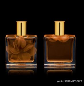 Marquage direct sur le flacon de parfum