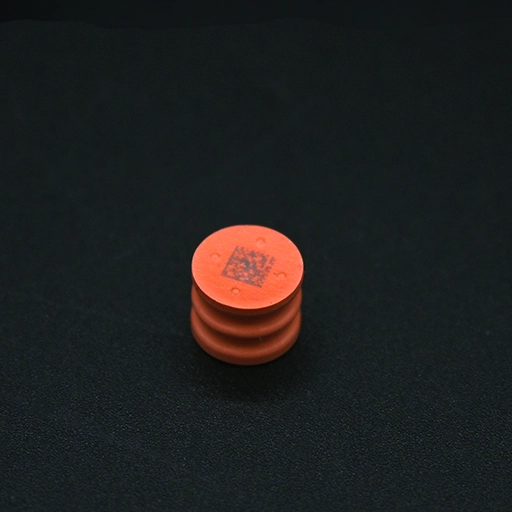 Direct marking on elastomer plunger