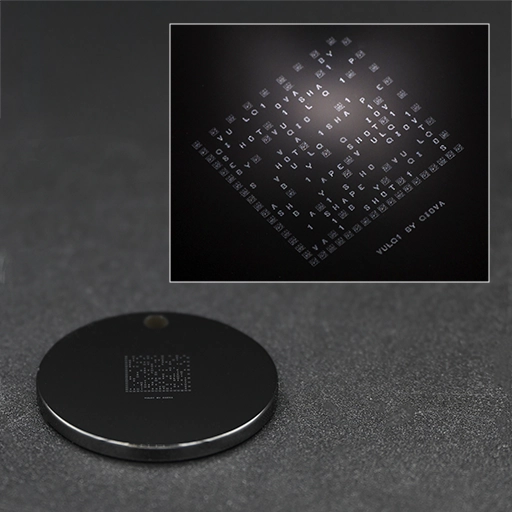 Two-level Data Matrix on ceramics